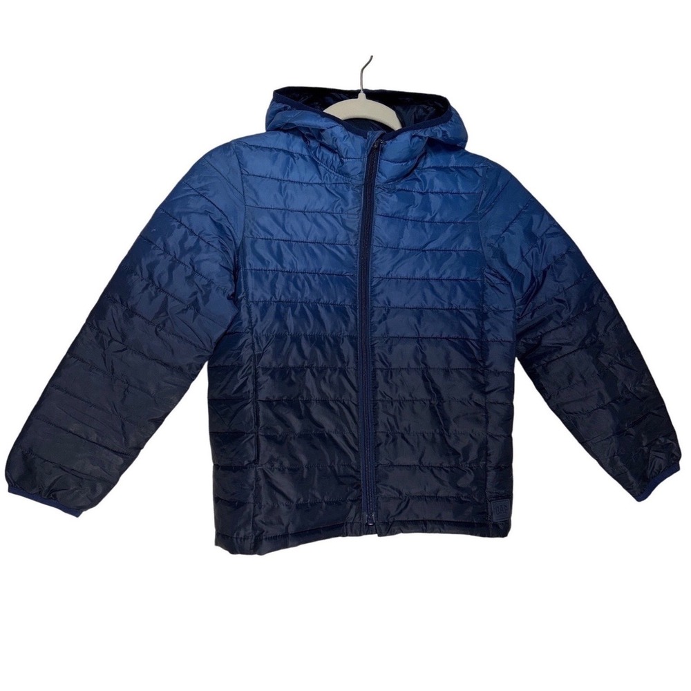 Gap Kids Blue Ombre PrimaLoft Lightweight Puffer Jacket Size S 6-7 Warm Coat